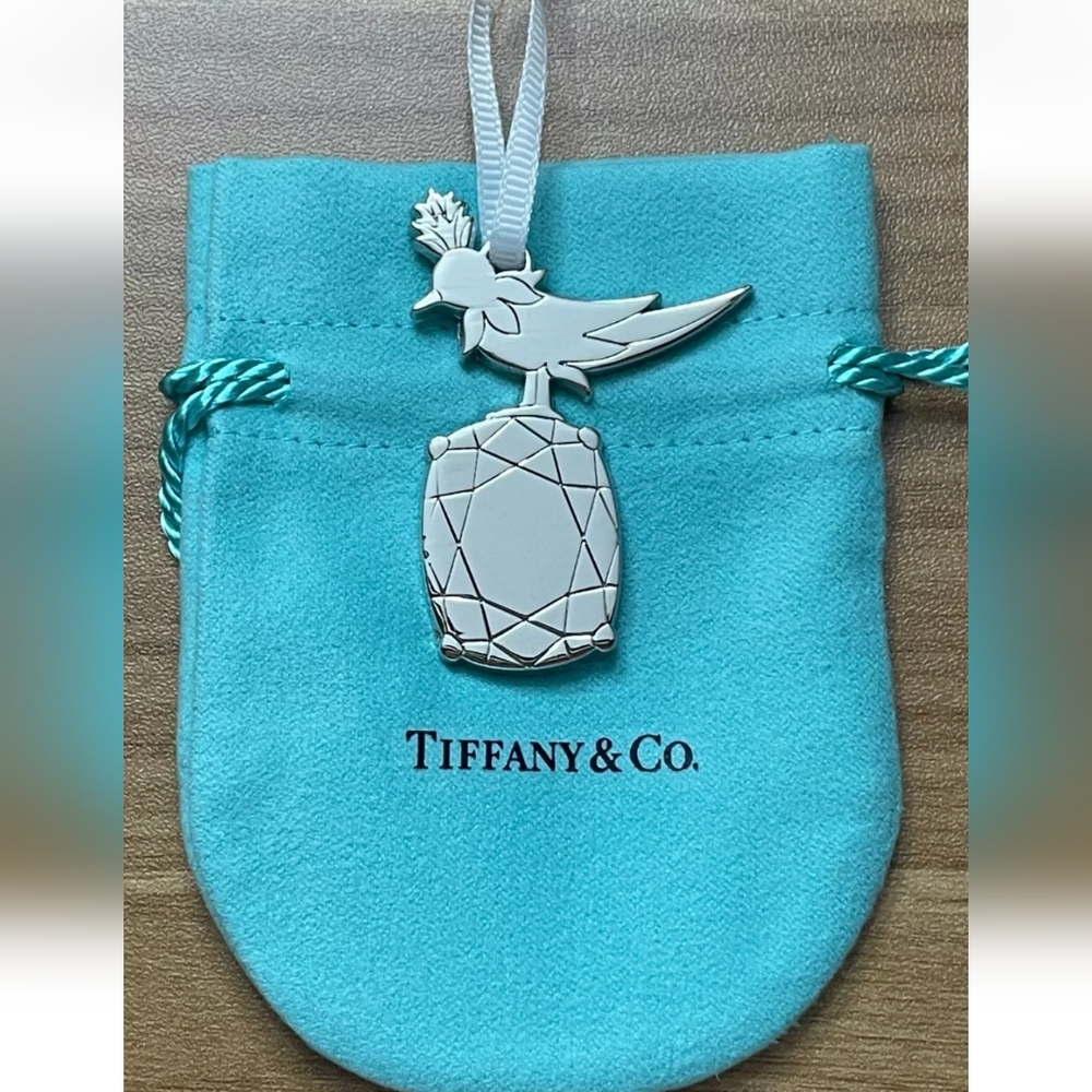 Tiffany & Co. Bird on a Rock Christmas Ornament Bag Charm Novelty LIMITED NEW